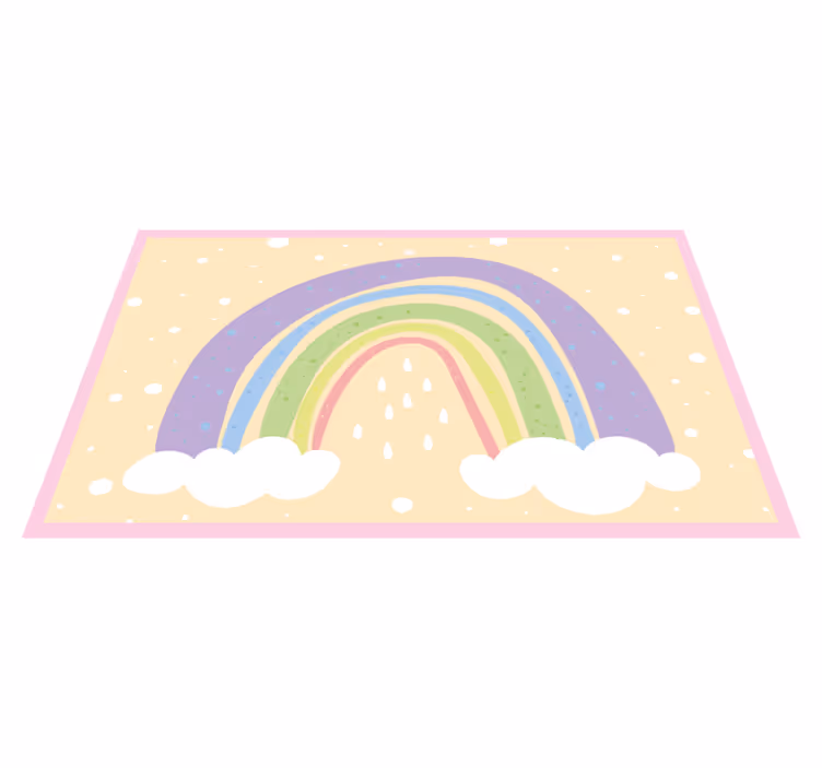 Alfombra de vinilo infantil Arco iris - TenVinilo