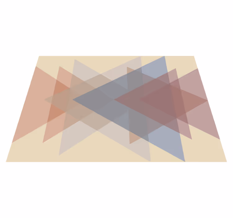 Alfombra vinílica geométrica superposición geométrica - TenVinilo
