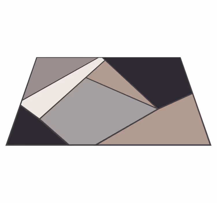 Alfombra de vinilo de formas geométricas beige - TenVinilo
