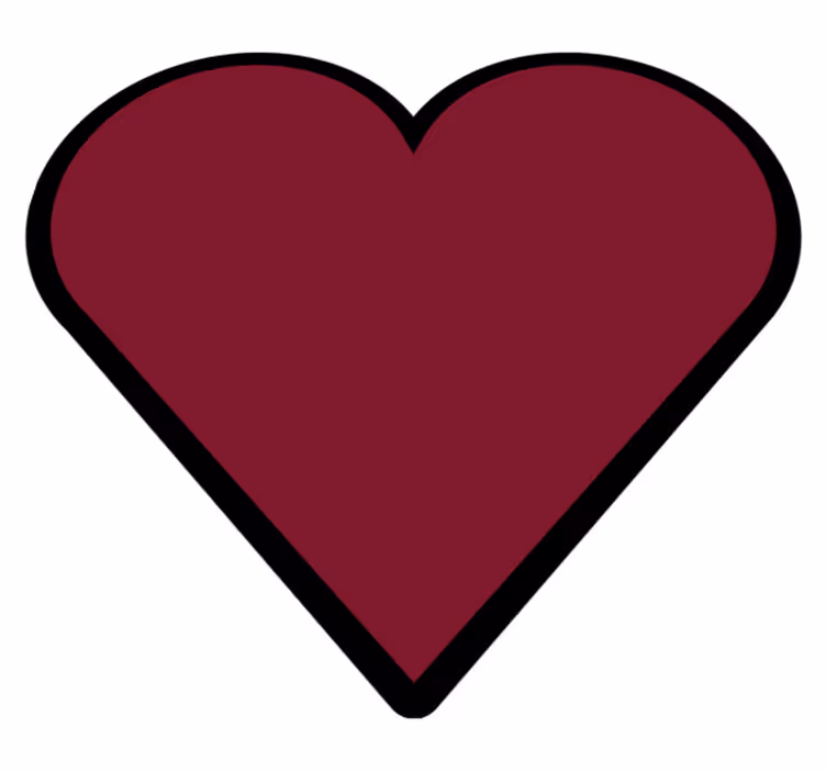 Alfombra vinílica roja Forma de corazón - TenVinilo