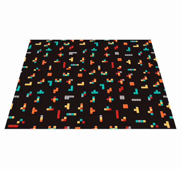 Alfombra vinílica juegos tema de tetris - TenVinilo