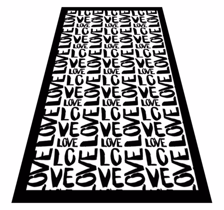 Alfombra vinílica frase texto de amor expresivo - TenVinilo
