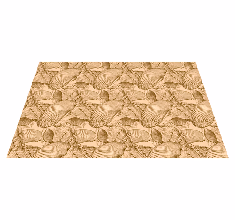 Alfombra vinílica animales patrón de concha ilustrado - TenVinilo