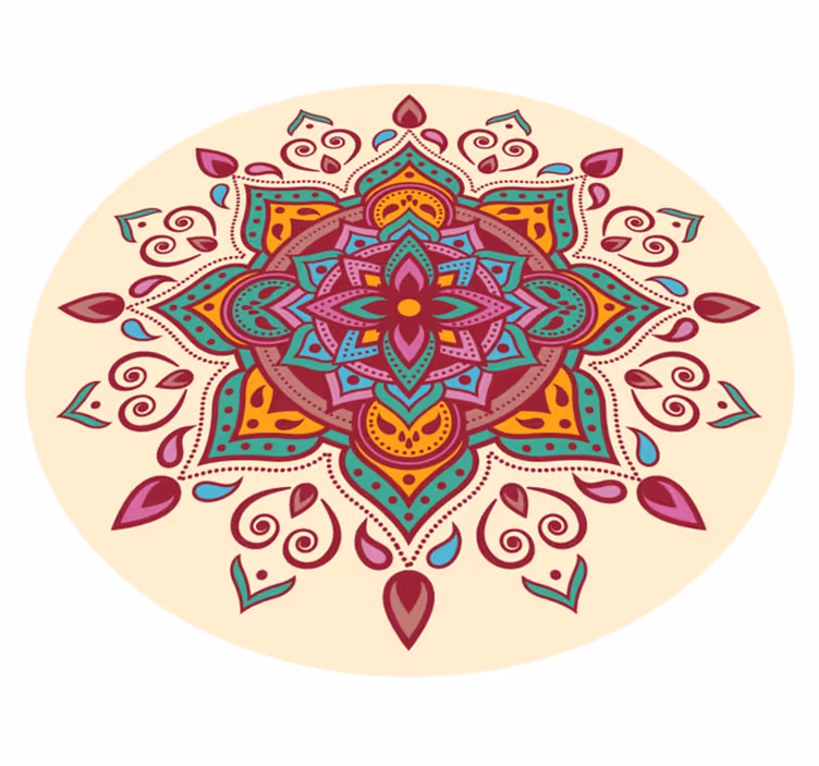 Alfombra vinílica mandala arte mandala - TenVinilo