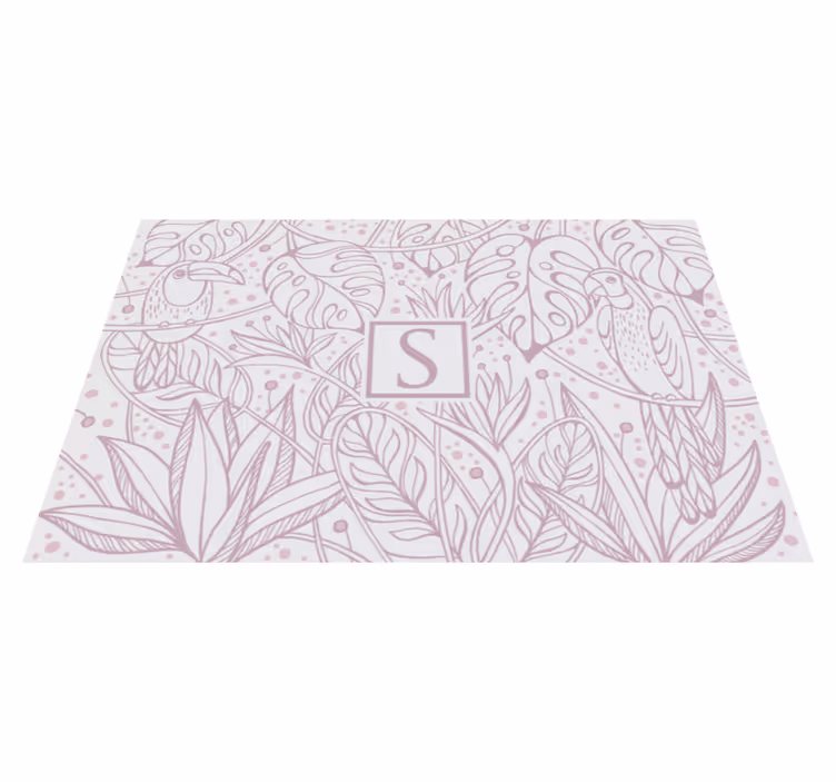 Alfombra vinílica personalizable motivo selva personalizado - TenVinilo