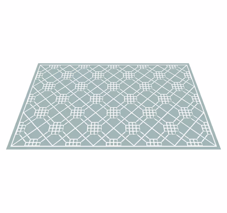 Alfombra vinílica hidráulica simetría del azulejo geométrico - TenVinilo