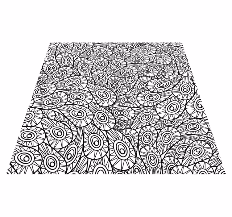 Alfombra vinilo cocina Adorno de pavo real - TenVinilo