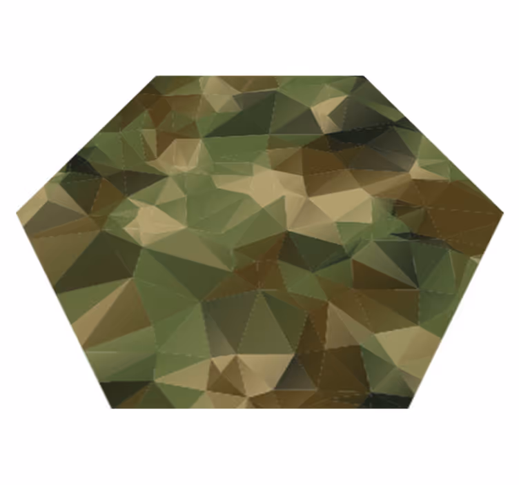 Alfombra vinílica geométrica de camuflaje - TenVinilo