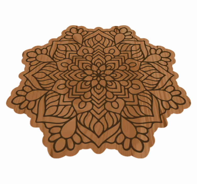 Alfombra vinílica mandala complejidad del mandala - TenVinilo