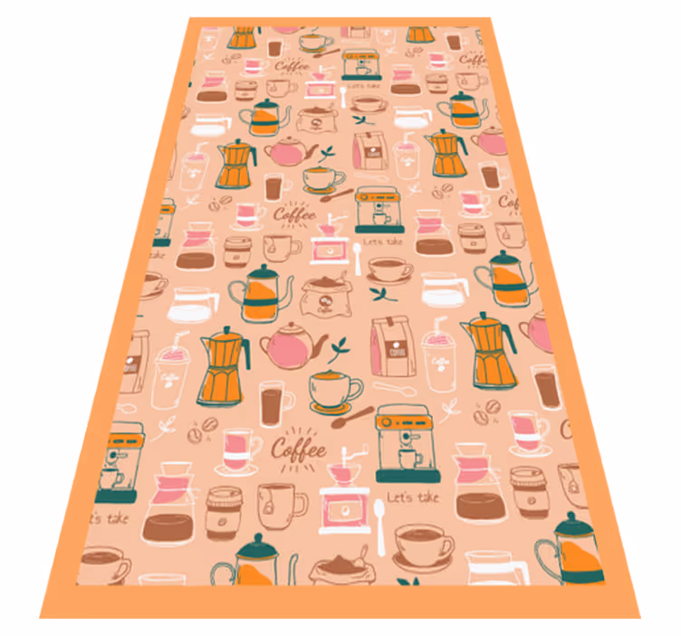 Alfombra vinílica con granos de café - TenVinilo