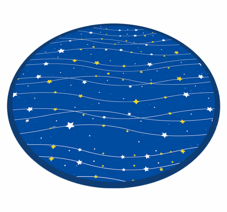Alfombra vinílica estrellas órbita celeste - TenVinilo