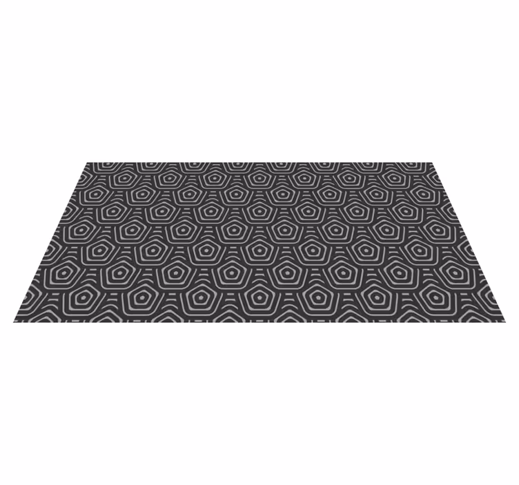 Alfombra de vinilo geométrica Hexágonos tonos grises - TenVinilo