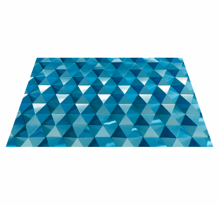 Alfombra vinílica geométrica mosaico triangular - TenVinilo