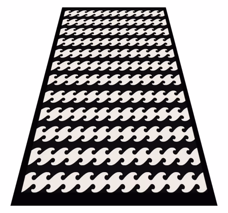 Alfombras vinílicas modernas blanca y negra - TenVinilo