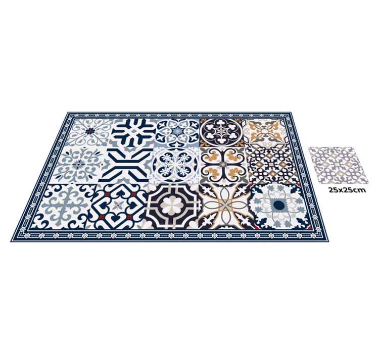 Alfombras de vinilo de azulejos Patrones de cemento - TenVinilo