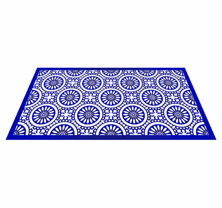 Alfombra vinílica mandala patrón de mandala en círculo - TenVinilo