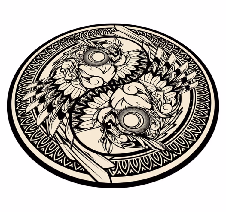 Alfombra vinílica mandala mandala detallada - TenVinilo