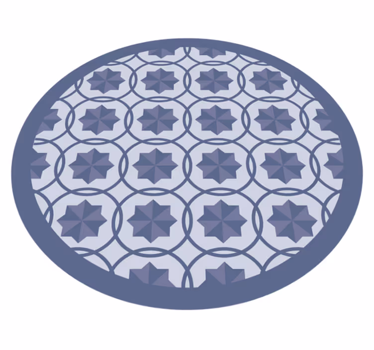 Alfombra vinílica geométrica patrón geométrico simétrico - TenVinilo