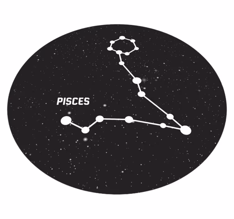Alfombra vinílica estrellas constelación de piscis - TenVinilo