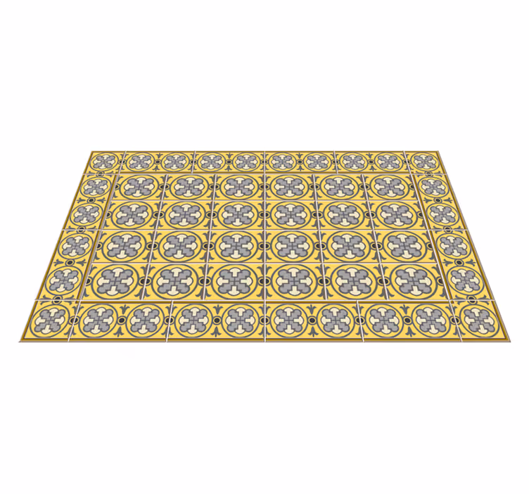 Alfombra vinílica hidráulica mediterráneo adornado - TenVinilo