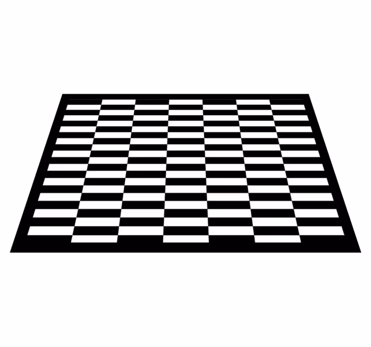 Alfombra vinílica rayas tablero de ajedrez clásico - TenVinilo