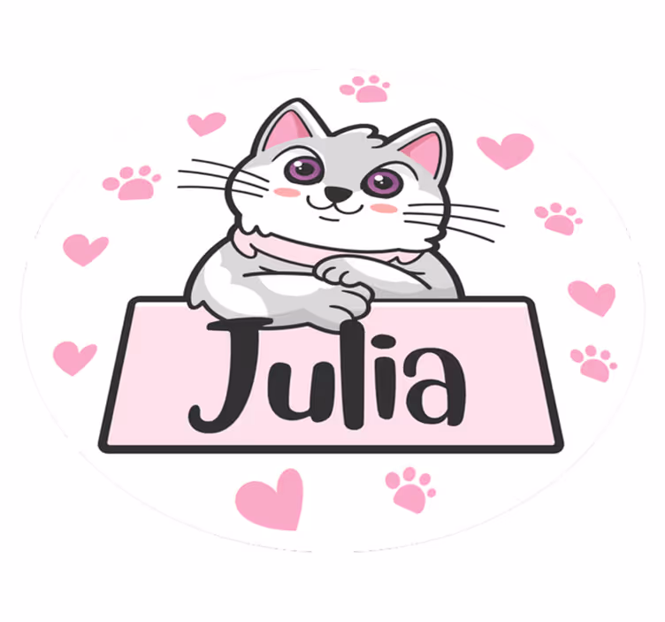 Alfombra vinílica personalizable con gato - TenVinilo