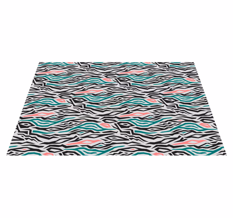 Alfombra vinílica animal print cebra multicolor - TenVinilo
