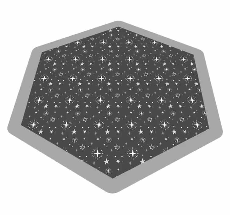 Alfombra vinílica infantil estrellas grises  - TenVinilo