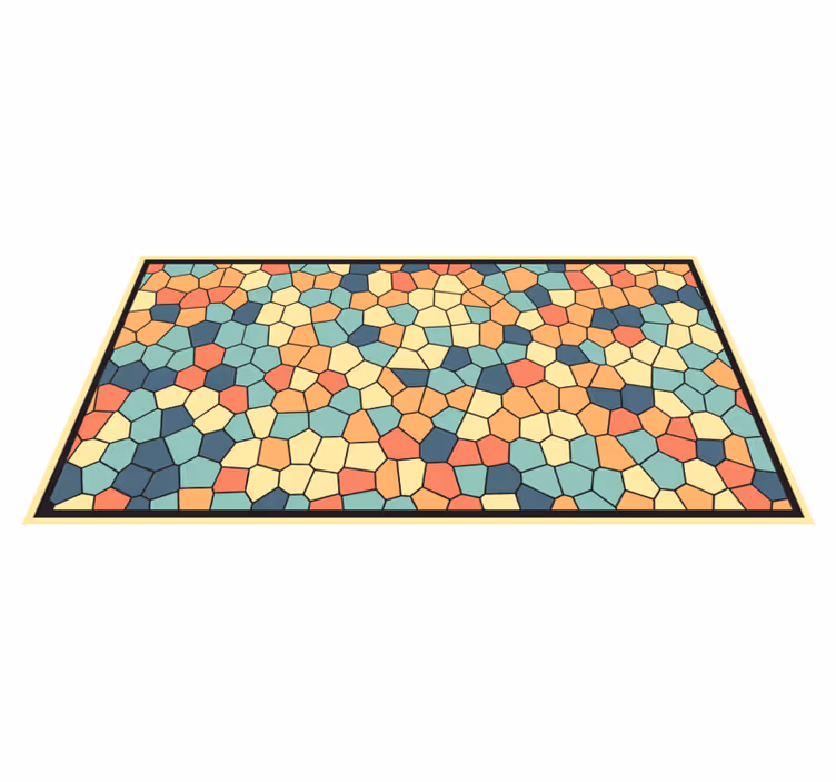 Alfombra vinilo cocina mosaico hidráulico colorido - TenVinilo