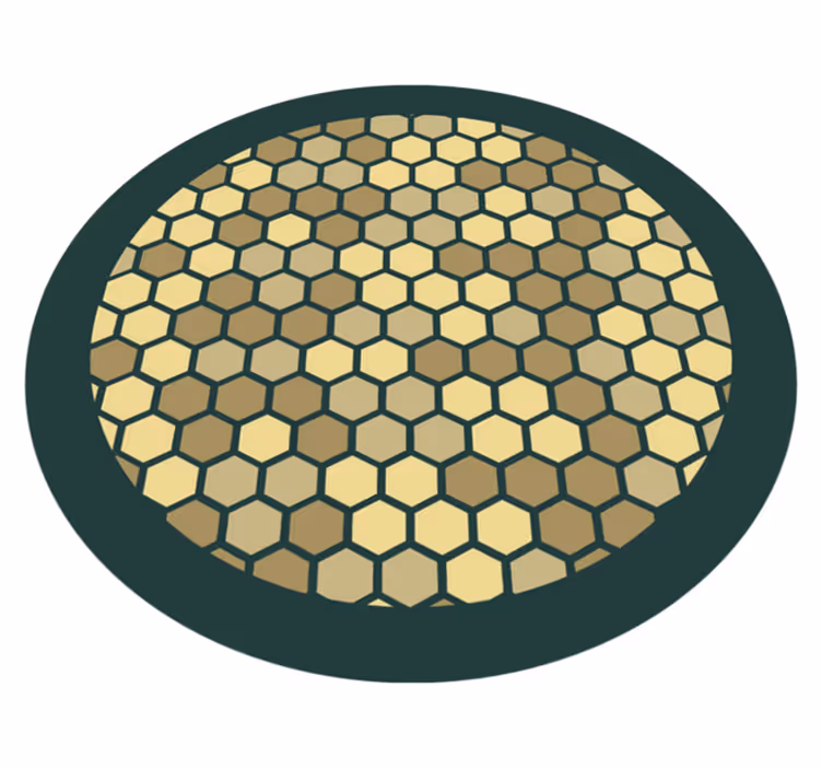 Alfombra vinílica geométrica panal geométrico - TenVinilo