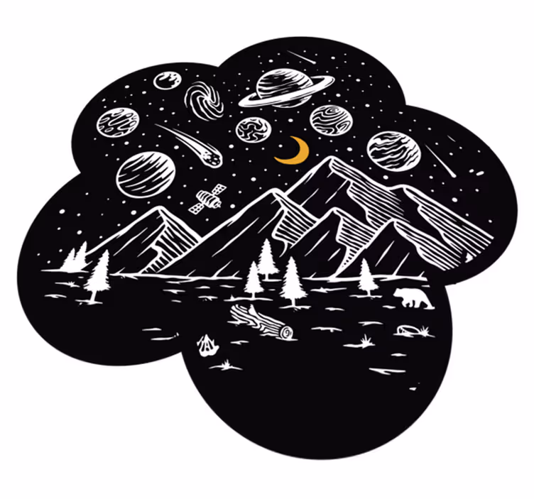 Alfombra vinílica juegos escena de aventura espacial - TenVinilo