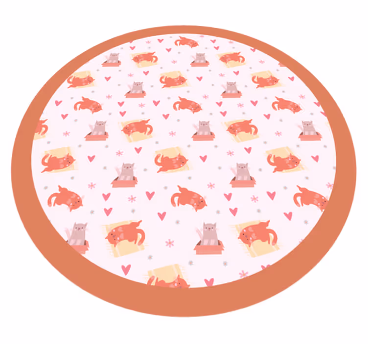 Aflombra vinílica animales Lindos gatos con corazones - TenVinilo