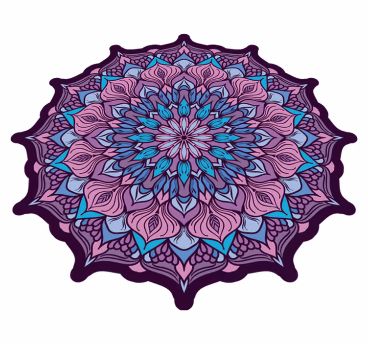 Alfombra vinílica mandala detalle intrincado de mandala - TenVinilo