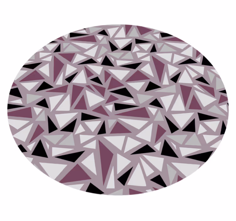 Alfombra vinilo morada mosaico triángulos - TenVinilo
