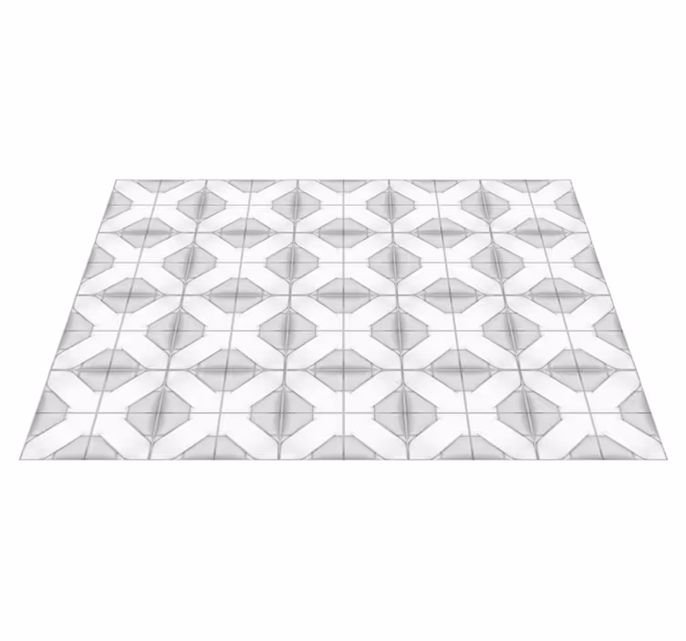 Alfombra vinílica geométrica simetría cubista - TenVinilo
