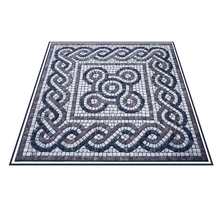 Alfombra vinílica mosaico diseño intrincado del mosaico - TenVinilo