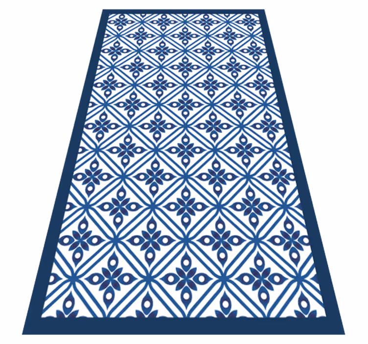 Alfombra vinílica hidráulica diseño de patrón de mosaico - TenVinilo