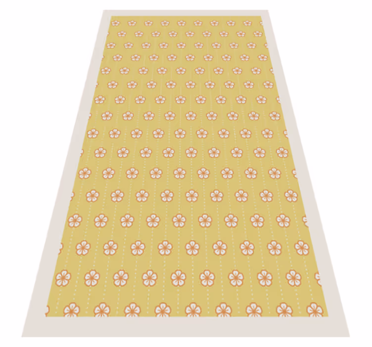Alfombra vinílica flores accesorio de cocina floral - TenVinilo