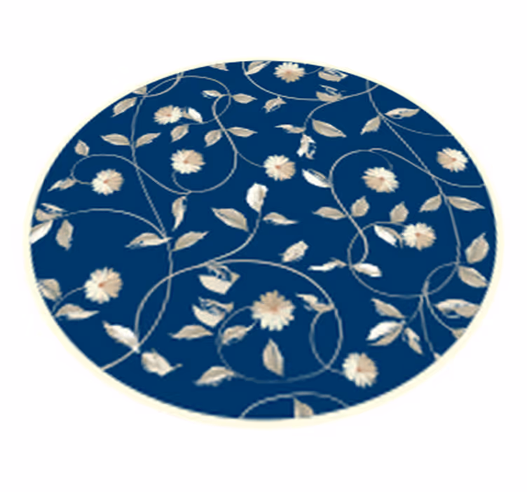 Alfombra vinílica habitación flores estilo vintage - TenVinilo
