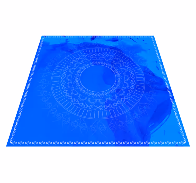 Alfombra vinílica mandala círculo de meditación - TenVinilo