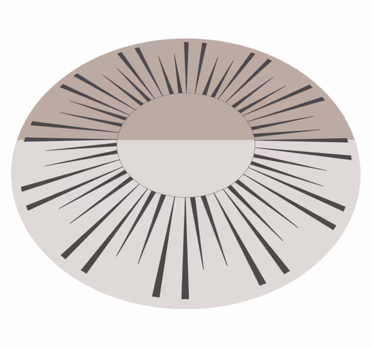 Alfombra vinílica rayas diseño circular de rayos de sol - TenVinilo