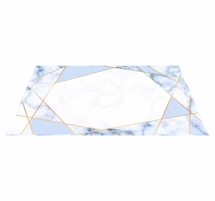 Alfombra vinílica imitación mármol geometría de mármol - TenVinilo