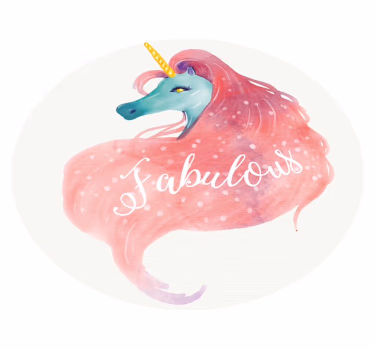 Alfombra vinílica bebé unicornio fabuloso - TenVinilo