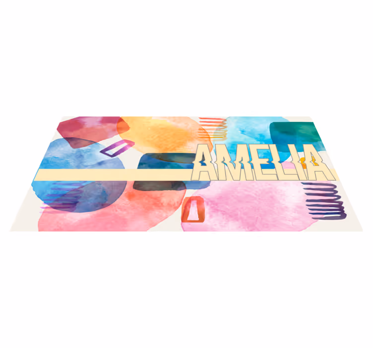 Alfombra vinílica personalizable nombre personalizado - TenVinilo