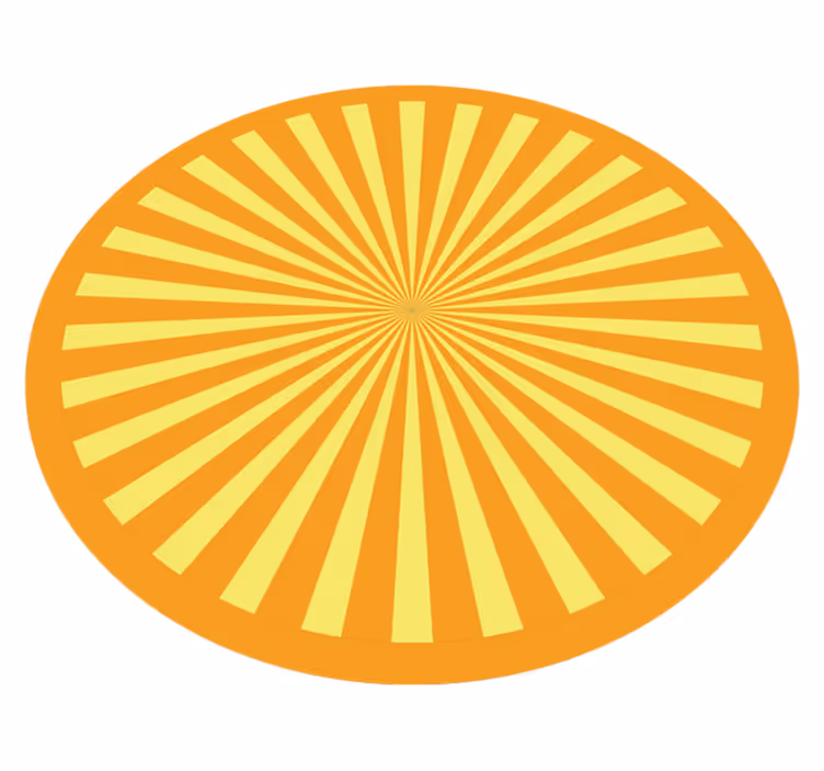 Alfombra vinílica rayas matriz circular de rayos solares - TenVinilo