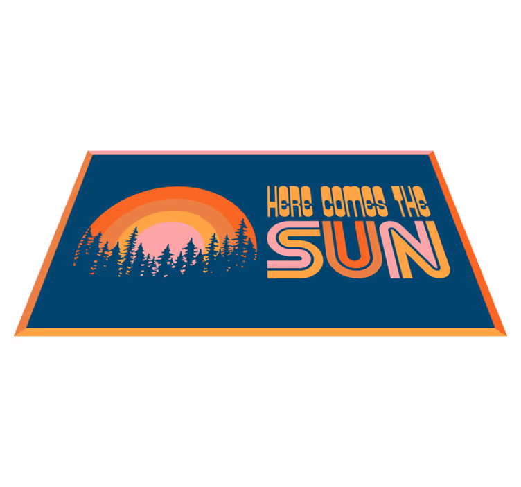 Alfombra vinílica recibidor aquí llega el sol - TenVinilo