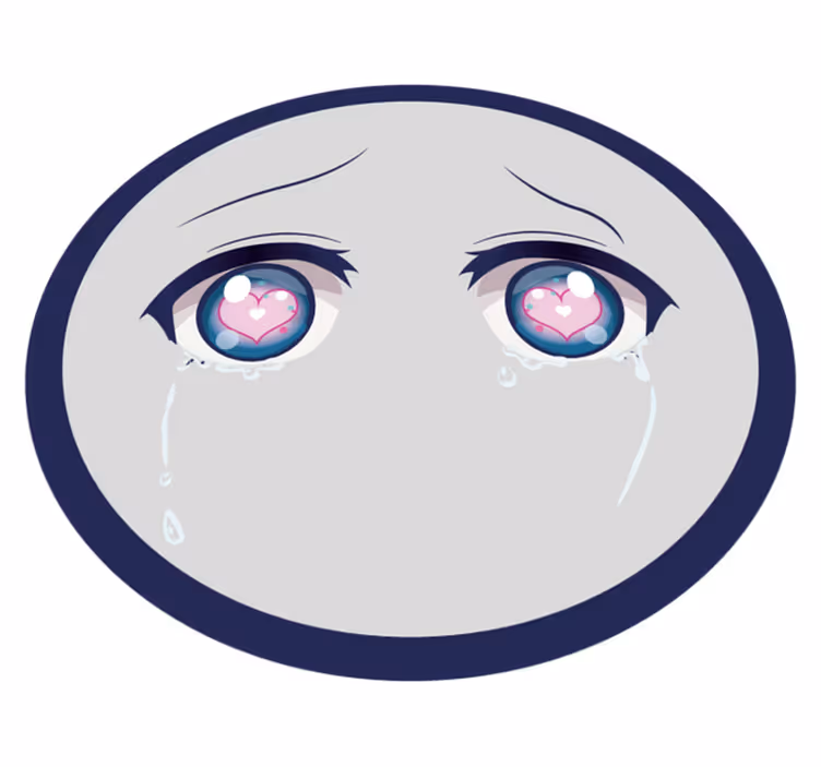 Alfombra vinílica juvenil luna anime llorando - TenVinilo