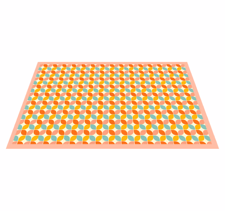 Alfombra de vinilo geométrica Cuadrados multicolores - TenVinilo