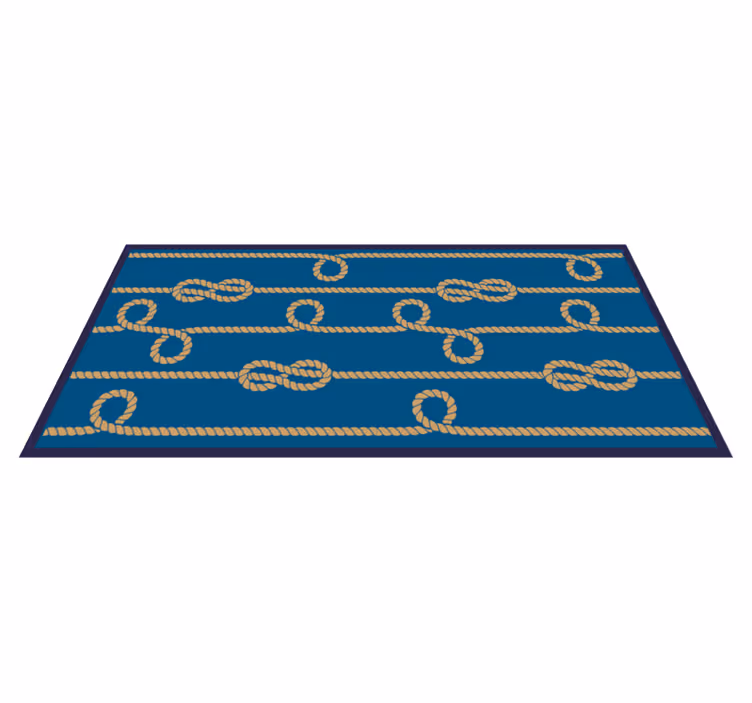 Alfombra vinílica textura patrón de nudos náuticos - TenVinilo