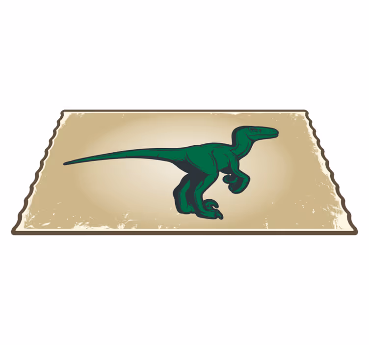 Aflombra vinílica con dinosaurio raptor - TenVinilo